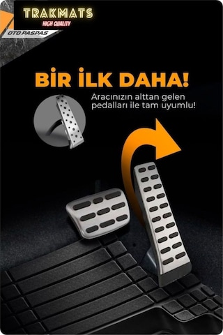 Renault Megane 4 Sedan Sol Kulak 2023 Universal Kesilebilir Havuzlu 4d Oto Paspas Ada Siyah