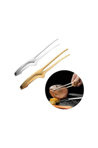 Sihirli Şef Cımbız Maşası - Yere Temas Etmez Kirletmez Özellikli 23 Cm - Gold