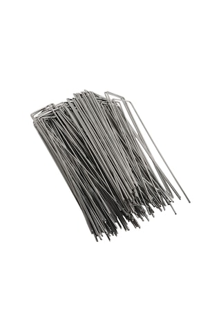 Folinda 100 Adet Islak Galvanizli Çelik U-şekilli Bahçe Çiviği 4x10cm - Çim, Zemin Kumaşı Ve Fence Sabitleme Aracı, Paslanmaz, Kolay Kurulum