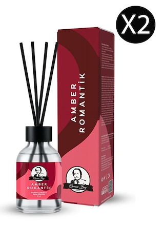 Amber Romantik Kokulu Çubuklu Oda Kokusu Ekstra Kalıcı Esansiyel Yağ Romantic Amber 50ml X 2 Amber