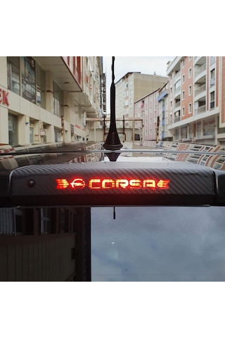 Opel Corsa D Karbon Arka Fren Stop Lambası Sticker