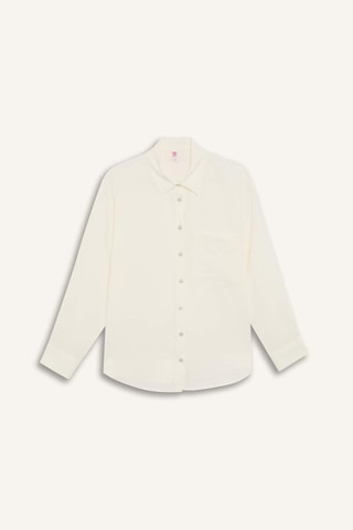 Defacto Regular Fit Plaj Gömleği-fall İn Love E1167ax25smwt16 Beyaz