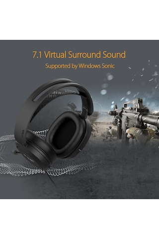 Asus Tuf Gaming H1 7.1 Oyuncu Kulaklığı 2.4 Ghz Pc/mac/ps5/ninten