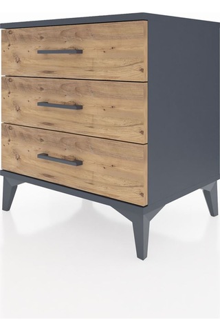 Hyperion Komodin 3 Çekmeceli 60x44x64 Antrasit-çam Antrasit