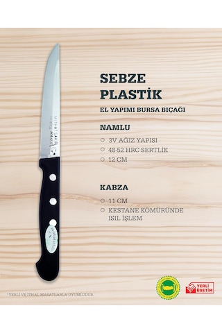 Mithat Şakir Sebze Ve Mutfak Bıçağı Plastik Saplı