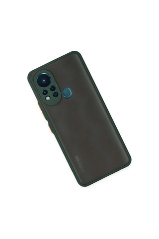 İnfinix Hot 11s Kılıf Montreal Silikon Kapak - Yeşil Düz Renkli