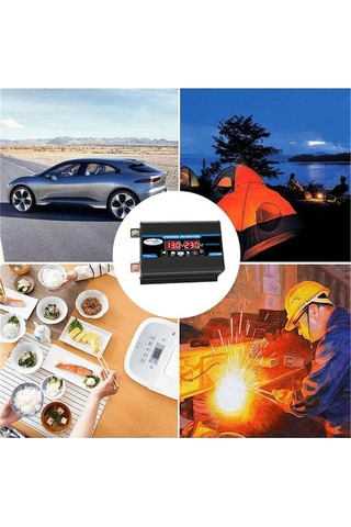 Besthome1 4000w Araç Çevirici - 2 Usb Portlu Akıllı Dijital Invertör, Led Ekranlı, 12v-220v Dönüştürücü