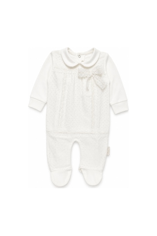 Babyhola Dantel Detaylı %100 Pamuk Yenidoğan Kız Bebek Kutulu Hastane Çıkışı Set Hediyelik 13791 Ekru