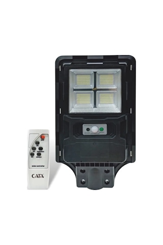1 Adet Cata Ct 4640 Solar Güneş Enerjili 200w Sensörlü Sokak Armatür 6400k Beyaz Işık