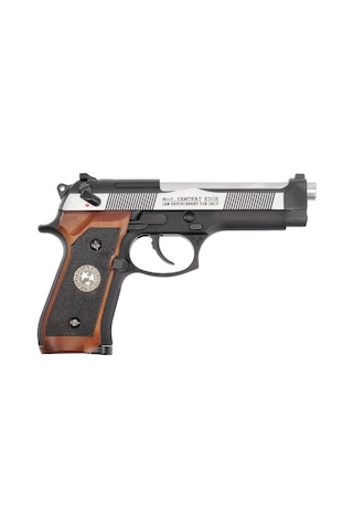 We Samurai Edge M9 Silver & Black Gbb Airsoft Tabanca
