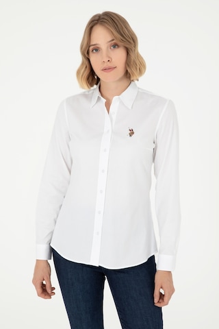 U.s. Polo Assn. Kadın Beyaz Gömlek Basic 50295710-vr013 Beyaz