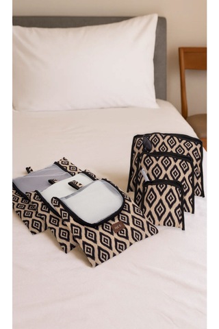 6'lı Bej Valiz Düzenleyici I Bavul Içi Organizer Set I Seyahat Hurcu Xxxxx Bej