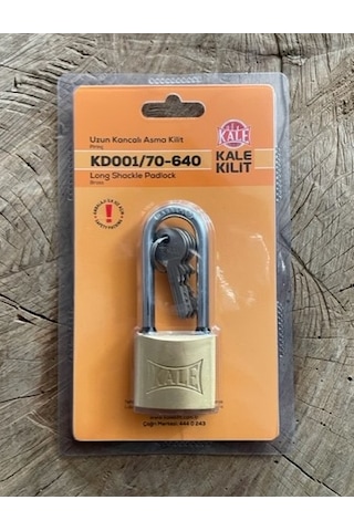 KALE UZUN PİRİNÇ ASMA KİLİT 40MM PASLANMAZ ÇELİK ASMA KİLİT