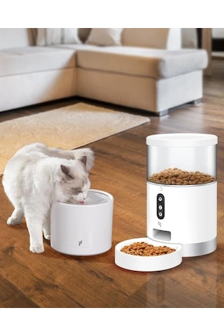Fonri Kedi Köpek Akıllı Mama Ve Su Kabı Seti Akıllı Otomatik Mama Kabı, Akıllı Otomatik Su Kabı