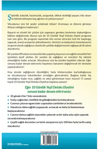 10 Günlük Yeşil Detoks Diyeti - Jj Smith -  Pegasus Yayınları 1.Baskı