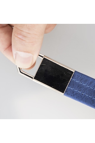 Deri Anahtarlık Bkr16 G21 Mavi