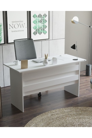 Bega A 140cm Ofis Çalışma Masası Beyaz Beg1-w Beyaz