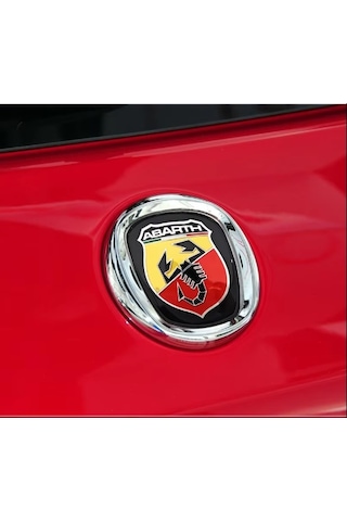 Fiat Stilo Abarth Logo Ön Panjur Arması Krom Çerçeveli 100mm