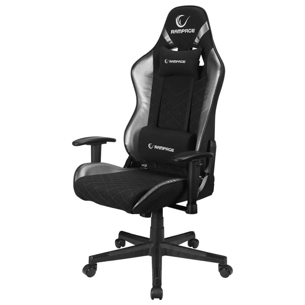 Rampage Kl-r83 Carbon Üst Seviye Terletmez Kumaş Gri/siyah Gaming Oyuncu Koltuğu Siyah - Gri