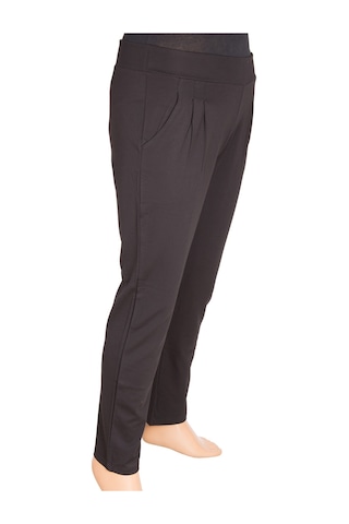 Barem Kadın Pensli Çelikli İnterlok Siyah Pantolon Siyah