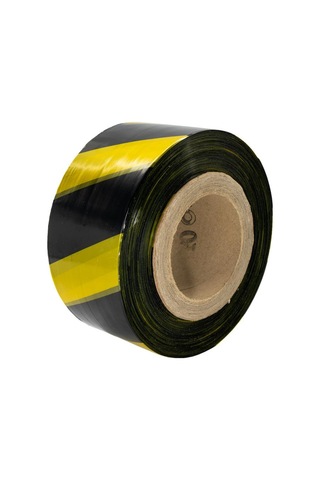Emniyet Şeridi Sarı Siyah İkaz Bandı Büyük Boy 7.5cm 500mt