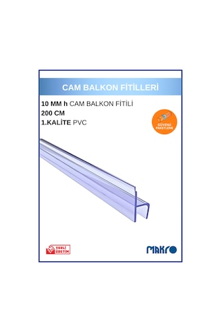 10 Mm Küçük H Y Cam Balkon Şeffaf Fitil 200 Cm 2 M