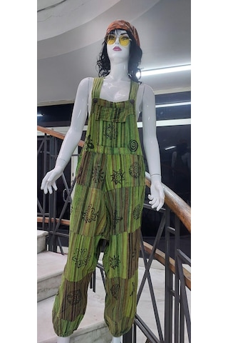 Hint Otantik Yıkamalı Taşlanmış Neon Şalvar Tulum Çok Renkli