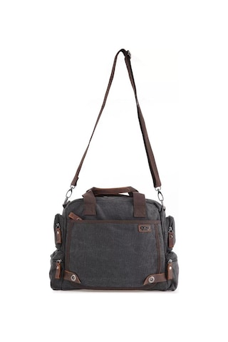 ÇÇS 31352 Kanvas Omuz Askılı Evrak Çantası Siyah