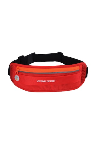 Gajeena Spor Ve Fitness İçin Su Geçirmez Koşu Kemeri, Cep Tasarımı, Ayarlanabilir Kayış, Reflektif Şeritli Kırmızı