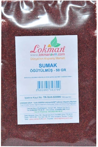 Sumak Öğütülmüş 50 Gr Paket