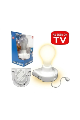 Stickup Bulb Kablosuz Pilli Portatif Led Ampul - Kendinden Yapışkanlı Acil Durum Aydınlatması