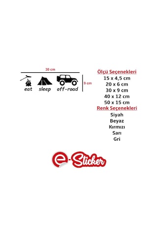 Eat Sleep Off Road Sticker Oto Sticker Araba Sticker