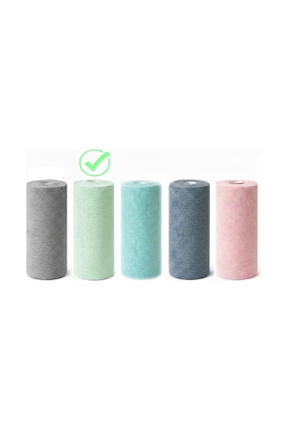 Fb Cup 20'li Rulo Mikro-fb Çok Amaçlı %100 Mikrofiber Temizlik Bezi 25x32 Kopart Kullan Su Yeşili Mavi - Antrasit - Gri
