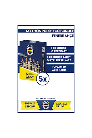Eco Bundle - Fenerbahçe - Pulse Futbolcu Kartları 2025/26 - 5 Paket