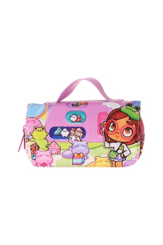 Kaukko Kids Taşıma Askılı Kız Çocuk Nagy Baskılı Şık Kalem Çantası Pembe - L5335