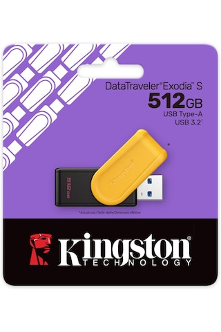 Kingston Datatraveler Exodia S Usb Bellek - 512gb - Usb 3.2 Gen 1
