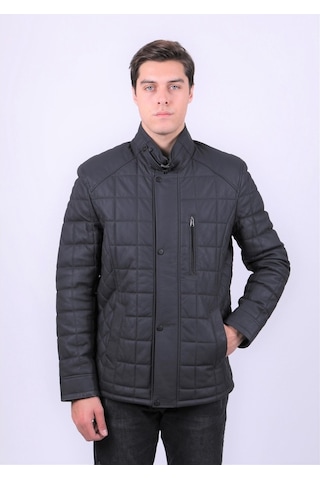 New Zaya Leather Erkek Lacivert Deri Mont Lacivert