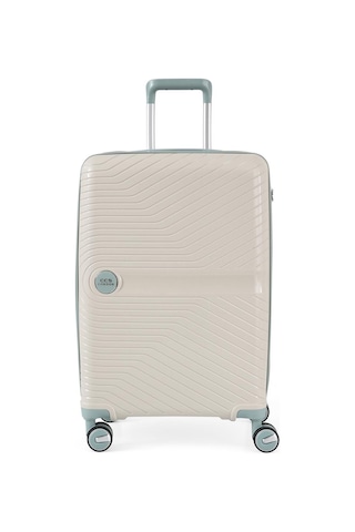 Ççs 5239 Polipropilen Orta Boy Valiz Beyaz-mavi Beyaz - Mavi