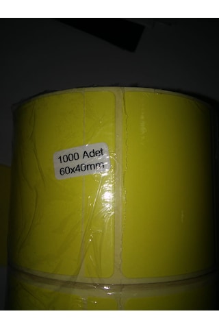 Eczane İlaç Tarif Etiketi Sarı Zemin Eko Termal 40 x 60 MM