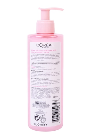 L'Oreal Paris Değerli Çiçekler Kuru ve Hassas Ciltler için Temizleme Sütü 400 ML