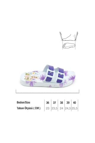 Gezer Kadın Yazlık Airblow Islak Zemine Uygun Rahat Taban Ev Banyo Havuz Plaj Günlük Terlik Lila