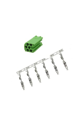 Mini İso Soket Yeşil 6 Pin