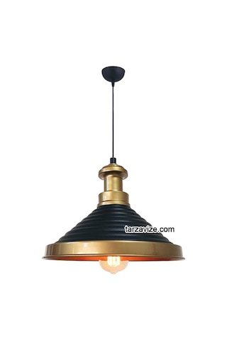 Tarzavize Trt15 Dekoratif Siyah Retro Sarkıt Avize