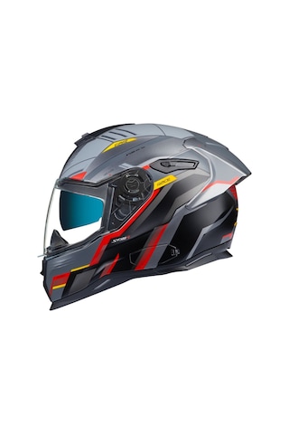 Nexx Sx.100R Grıdlıne Mat Kask Gri-Kırmızı