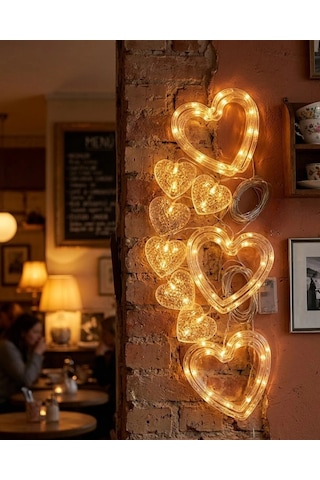 Mey Najmaddin Dekoratif Kalp Led Neon Lamba Romantik Oda Balkon Ve Masa Üstü Işığı Najmaddin Renkli