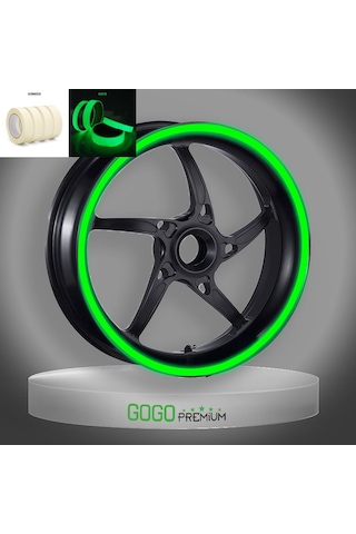 Gece Yanan Doğal Renk Fosforlu 7cm X 7 M Lüks 1 Set Jant Şeridi Çok Renkli Gece Yanan Doğal Renk Fosforlu 7cm X 7 M Lüks 1 Set Jant Şeridi Çok Renkli