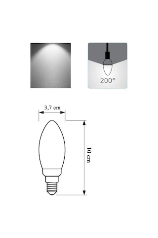 Panasonic 4,9w 40w Led Mum Ampul Beyaz 6500k - E14 3 Adet Avize Lambası