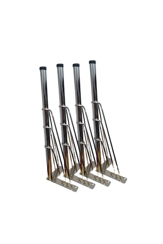 4'lü Metal Mobilya Ayağı Gold 32 Cm Sehpa Puf Koltuk Ayağı Vidalı Hairpin Ayak Gümüş