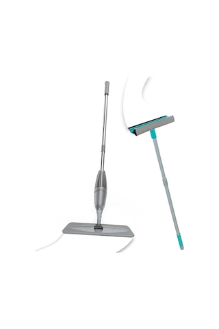 Pony Süper Sprey Mop Paspas Teleskopik Saplı Cam Sileceği Gri 2'li