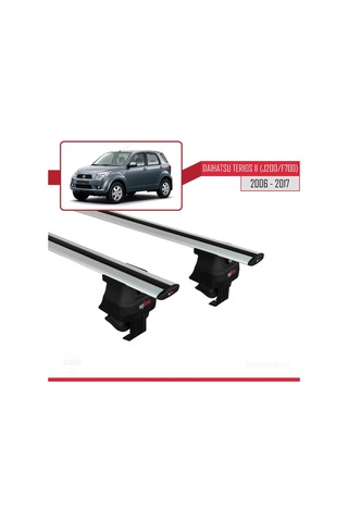 Daihatsu Terios Iı J200/f700 2006-2017 Arası İle Uyumlu Ace-4 Ara Atkı Tavan Barı Gri